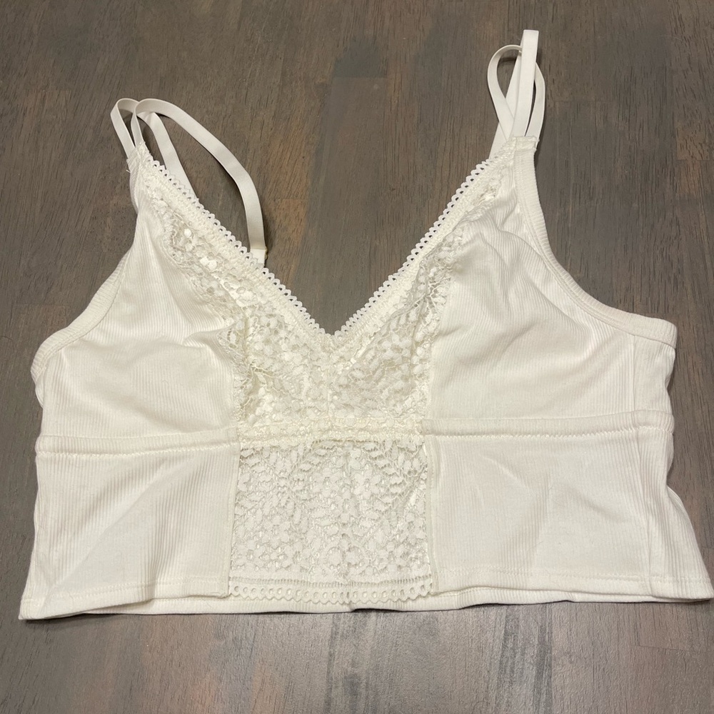 NEW! • AERIE • White Lace Bralette | White | XL - Picture 2 of 6